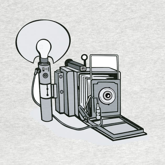 Press Camera With Bulb Flash by retrovectors